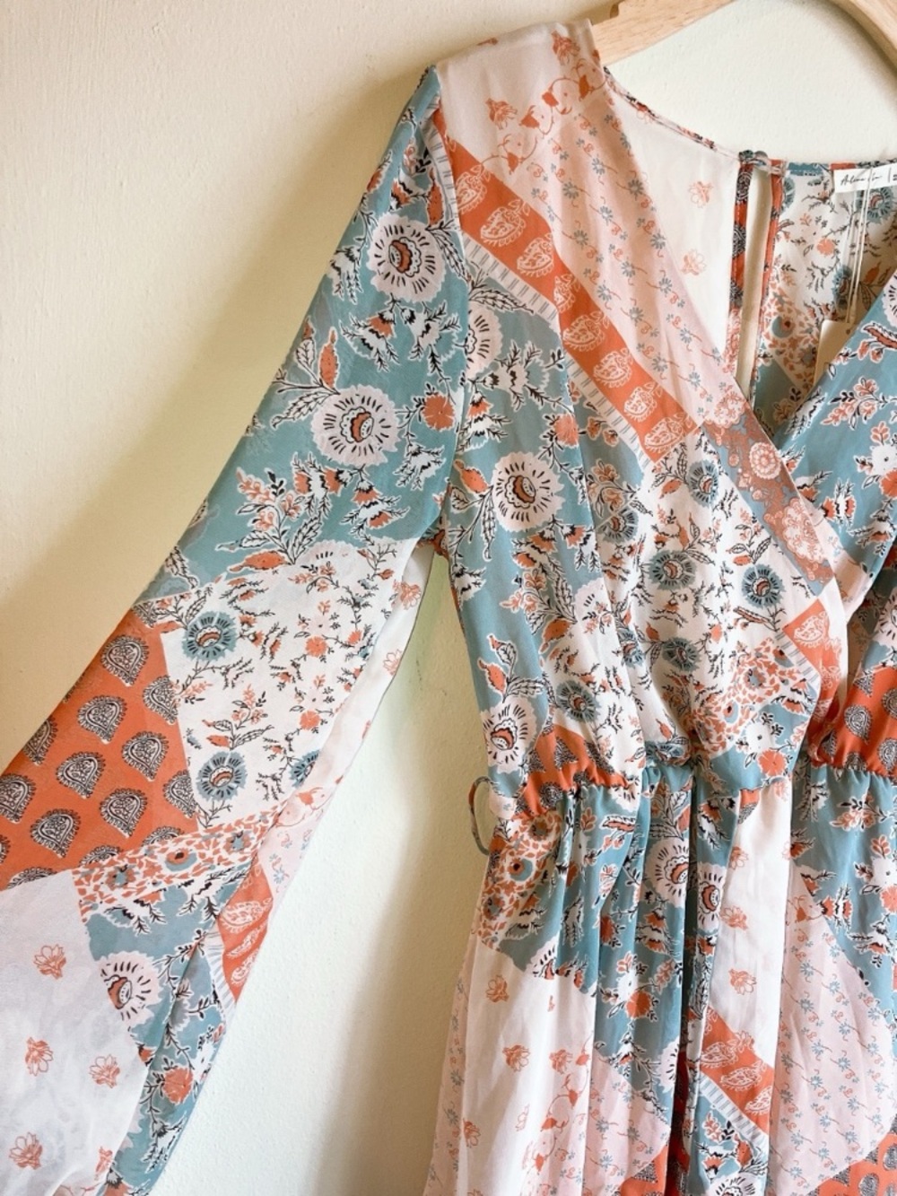 Amazon Active-USA Patchwork Longsleeve Chiffon Jumpsuit Romper Medium NWT - Picture 4 of 12